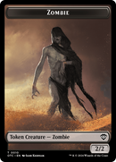 Zombie // Guerrier Bœuf Jeton recto-verso [Jetons Commander Meurtres au Manoir Karlov]
