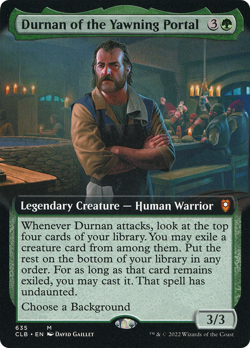 Durnan de la Puerta Bostezante (Arte Extendido) [Commander Legends: Battle for Baldur's Gate]