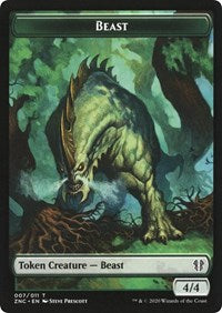 Bestia // Saproling Ficha de doble cara [Zendikar Rising Commander Tokens]