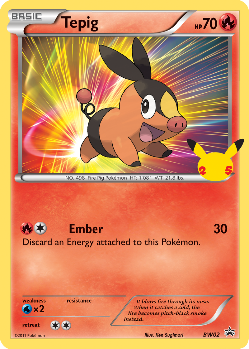 Tepig (BW02) (Carte géante) [Pack Premier Partenaire]
