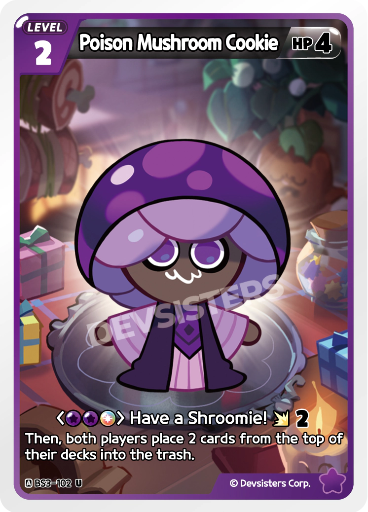 Image for Poison Mushroom Cookie (BS3-102) (BS3) - CookieRun: Braverse TCG