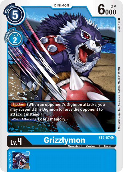 Grizzlymon [ST2-07] [Mazo de Inicio: Azul Cocytus]