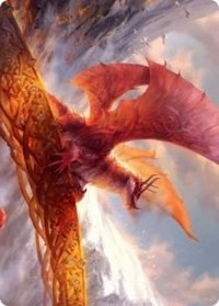 Carte artistique Dragon Ailes d'or [Série artistique Kaldheim]
