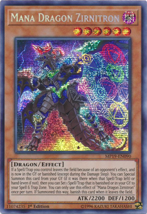 Dragón de Maná Zirnitron [MP19-EN090] Rara Secreta Prismática