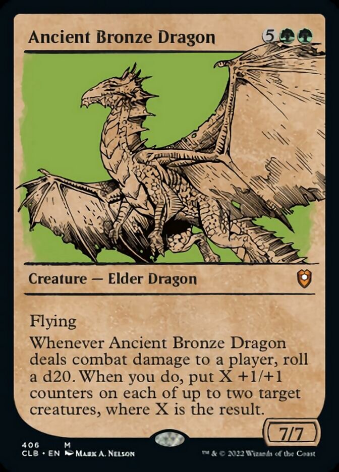 Dragon de bronze antique (Présentoir) [Commander Légendes : la bataille de la Porte de Baldur]