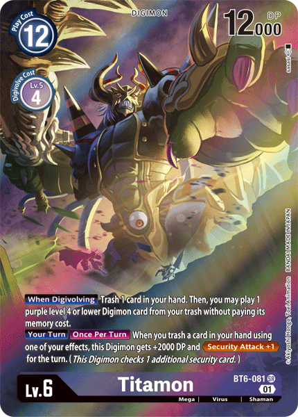 Titamon [BT6-081] (Arte Alternativo) [Doble Diamante]