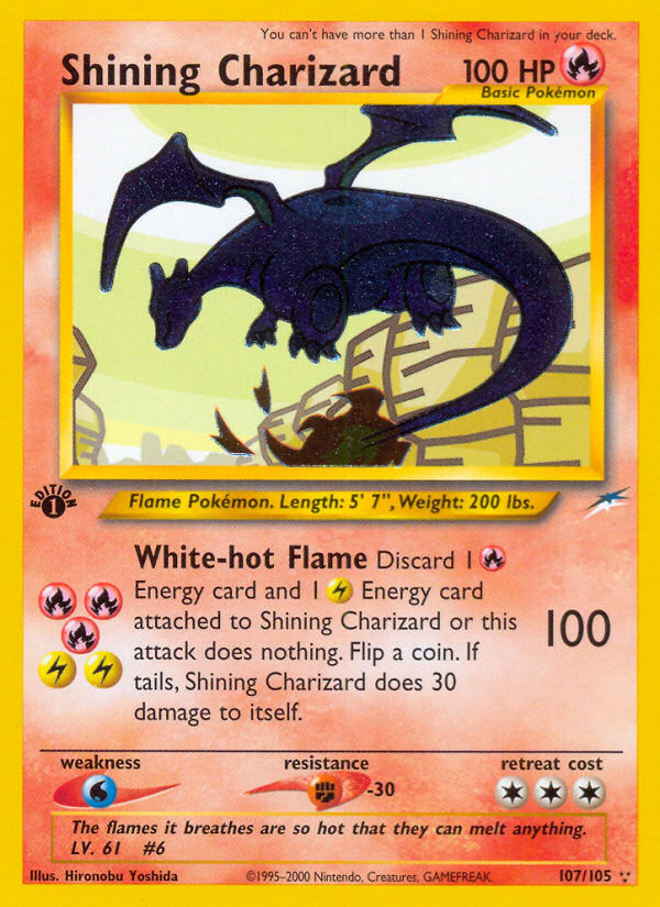 Charizard Brillante (107/105) [Neo Destino 1ª Edición]