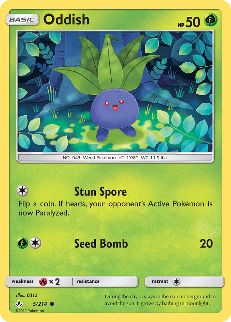 Oddish (5/214) [Sol y Luna: Lazos Indestructibles]