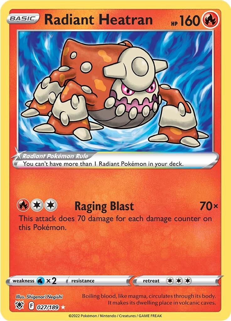 Heatran Radiante (027/189) [Espada y Escudo: Resplandor Astral]