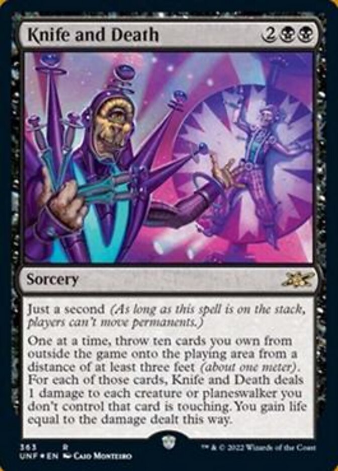 Couteau et Mort (Galaxy Foil) [Unfinity]