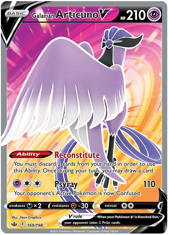 Articuno de Galar V (169/198) [Espada y Escudo: Reinado Escalofriante]