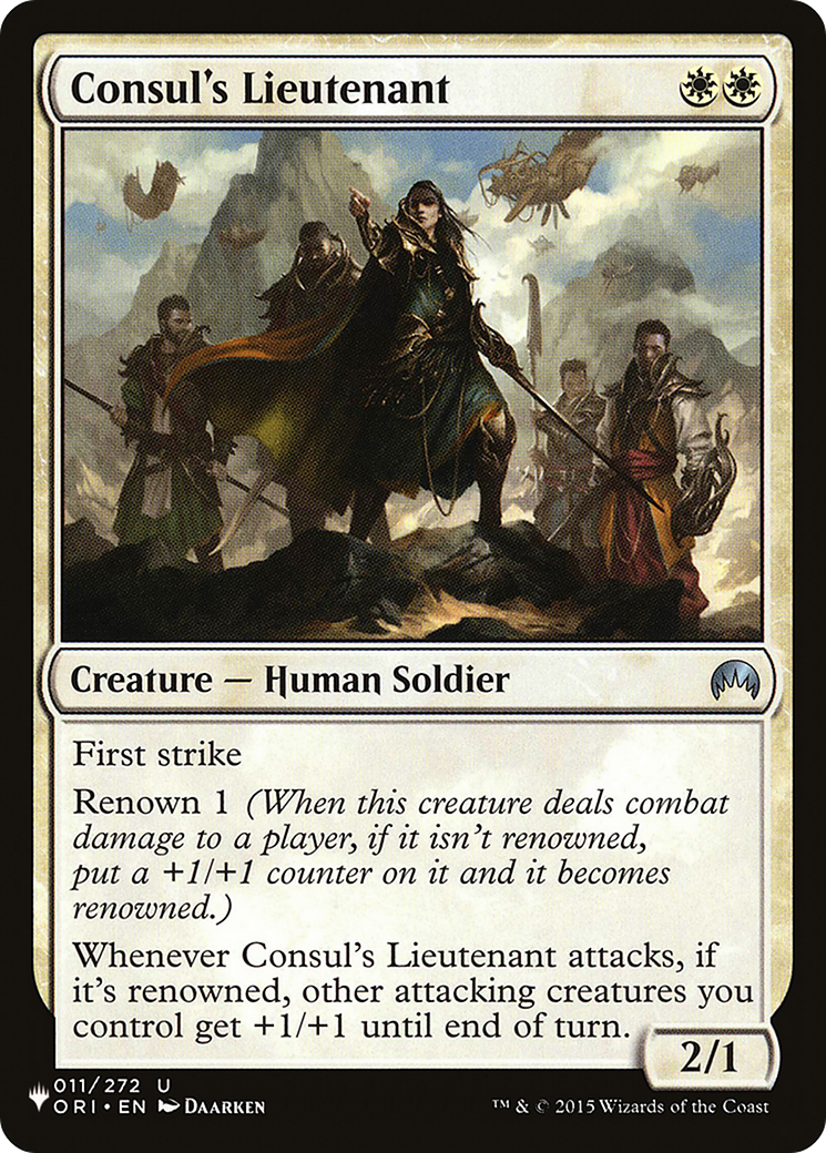 Lieutenant du consul [La Liste]