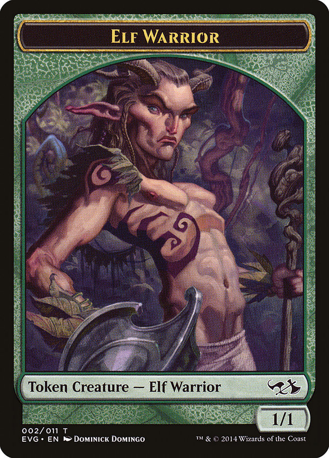 Jeton Guerrier Elfe (Elfes contre Gobelins) [Jetons d'Anthologie Duel Decks]