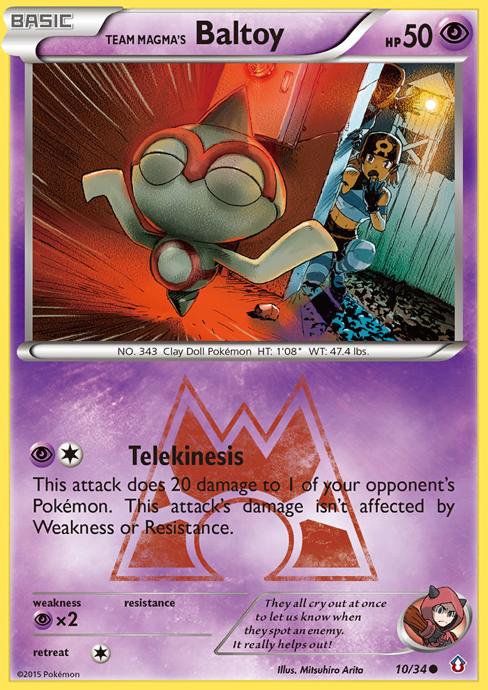Baltoy de la Team Magma (10/34) [XY: Double Crise]