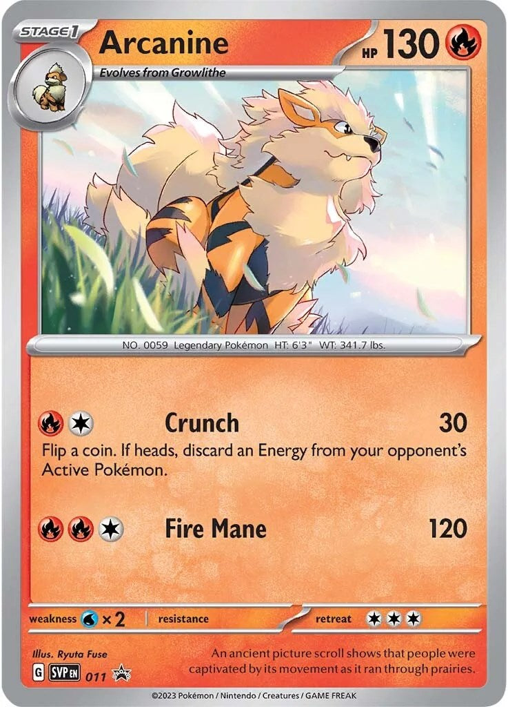 Arcanine (011) [Escarlata y Púrpura: Black Star Promos]