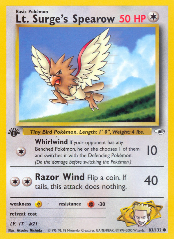 Spearow de Lt. Surge (83/132) [Gym Heroes 1ª Edición]