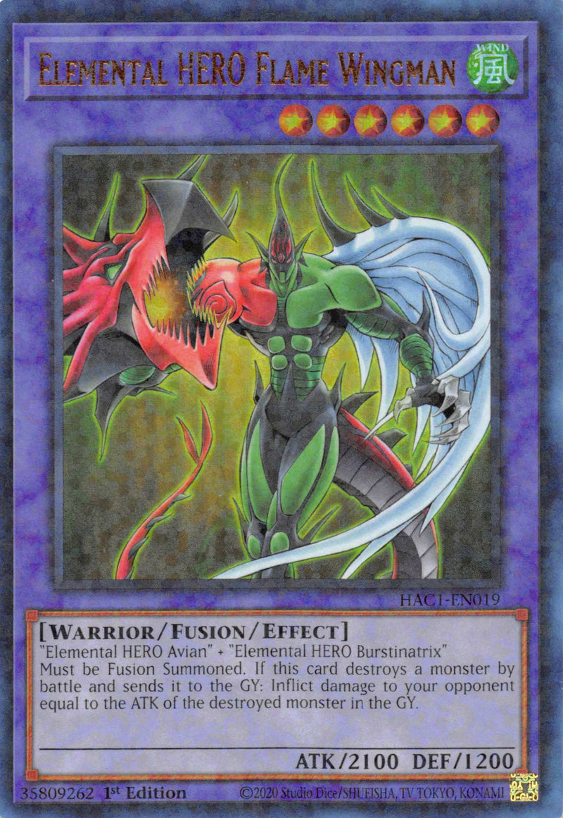 Ailes de Flammes, HÉROS Élémentaire (Duel Terminal) [HAC1-FR019] Parallel Rare