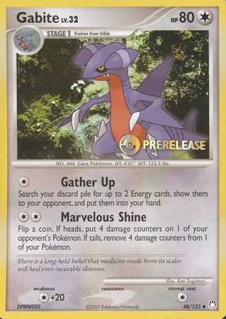 Gabite (48/123) (Carte promo avant-première) [Diamant & Perle : Promos Étoile Noire]