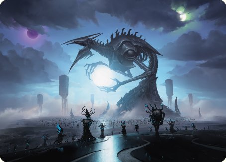 Carte artistique du Crépuscule du soleil bleu [Phyrexia : Tout sera un – Série artistique]