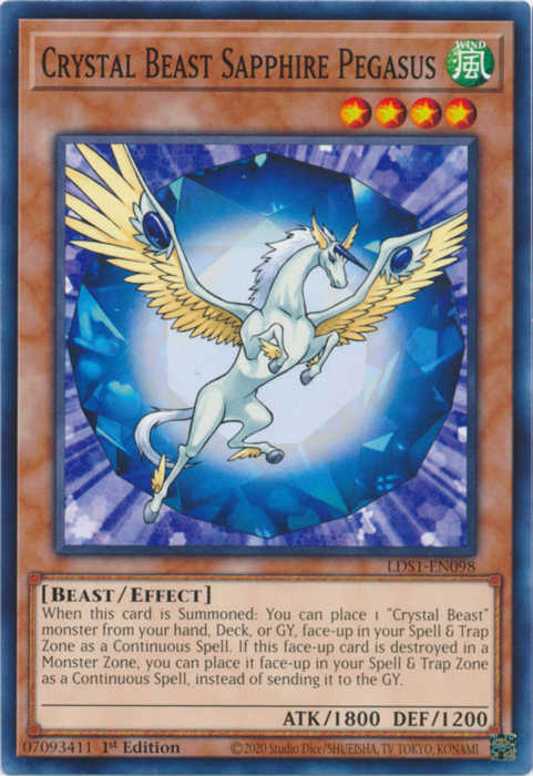 Bestia de Cristal Pegaso Zafiro [LDS1-SP098] Común