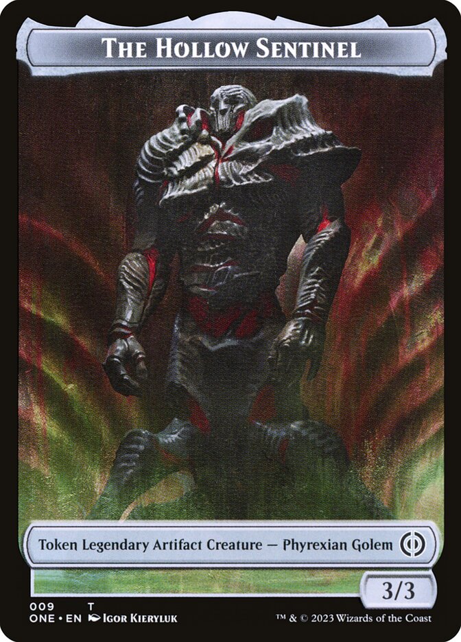Gobelin Phyrexian // La Sentinelle creuse jeton recto-verso [Phyrexia: All Will Be One Tokens]