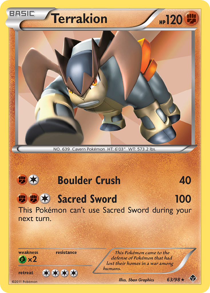 Terrakion (63/98) [Negro y Blanco: Poderes Emergentes]