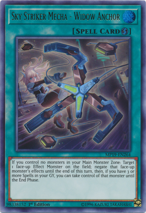 Sky Striker Mecha - Anclaje de Viuda [MP19-EN264] Ultra Rara