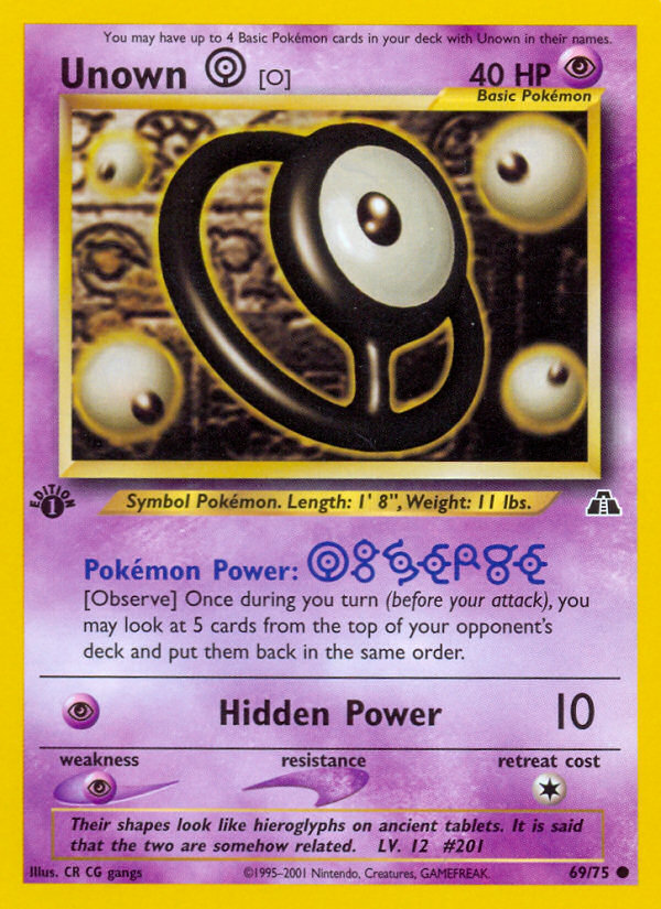 Unown [O] (69/75) [Neo Discovery 1ª Edición]