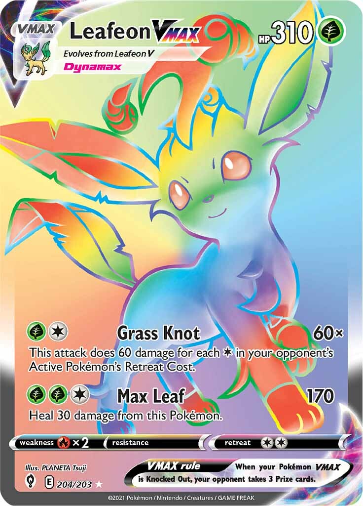 Leafeon VMAX (204/203) [Épée et Bouclier : Ciel Évolutif]
