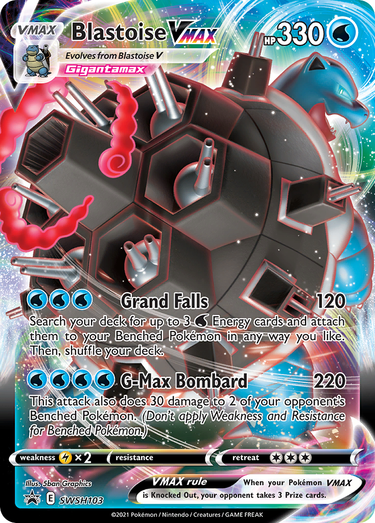 Tortank VMAX (SWSH103) (Carte géante) [Épée et Bouclier : Promos Black Star]