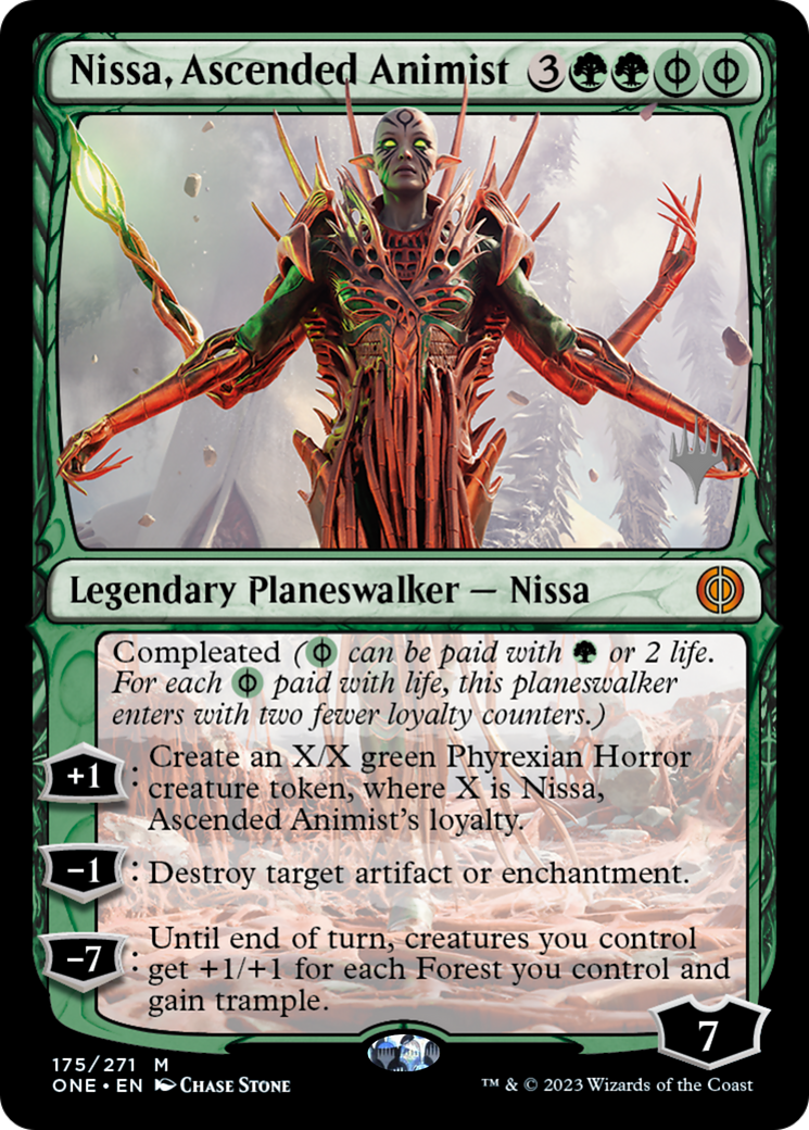 Nissa, animiste ascendante (pack promo) [Phyrexia : Tout sera un promos]