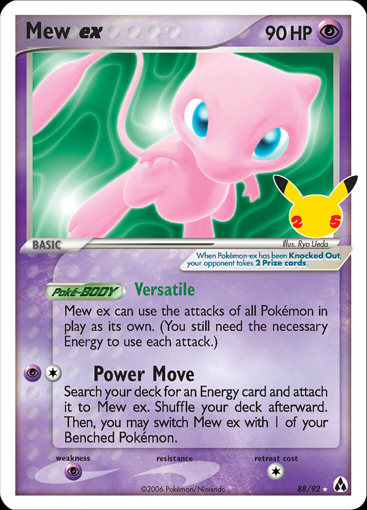 Mew ex (88/92) [Celebraciones: 25º Aniversario - Colección Clásica]
