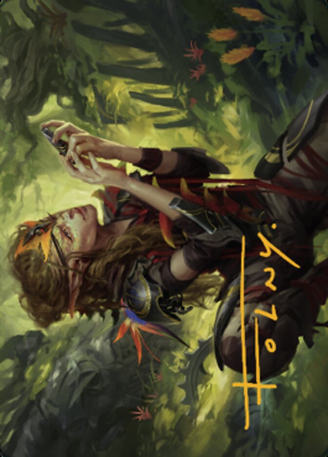 Meria, érudite de l'Antiquité Carte d'art (Signature estampée or) [Série d'art Dominaria Uni]