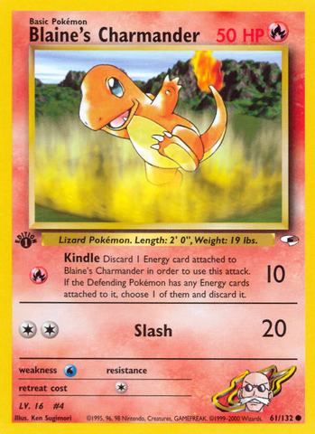 Charmander de Blaine (61/132) [Héroes de Gimnasio 1ª Edición]