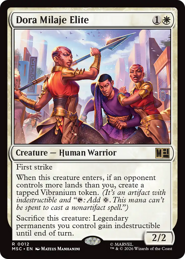 Dora Milaje Élite (lámina con relieve) [Commander de Marvel Superhéroes]