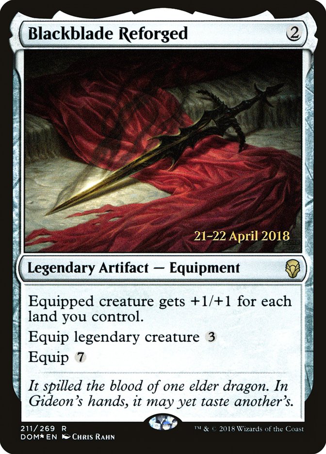Épée noire reforgée [Cartes promos d'avant-première Dominaria]
