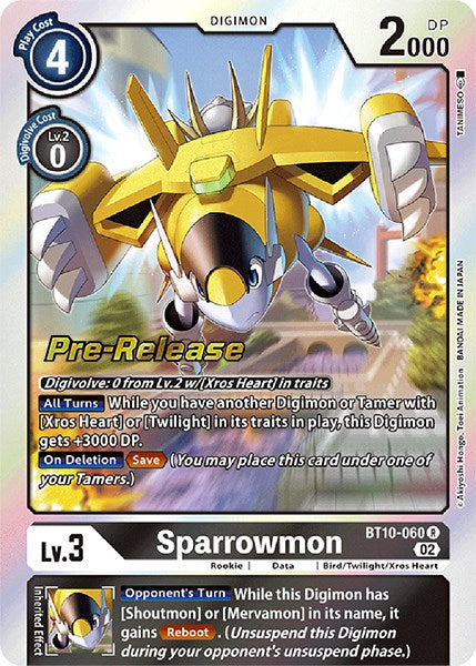 Sparrowmon [BT10-060] [Cartas de Prerlanzamiento Encuentro Xros]