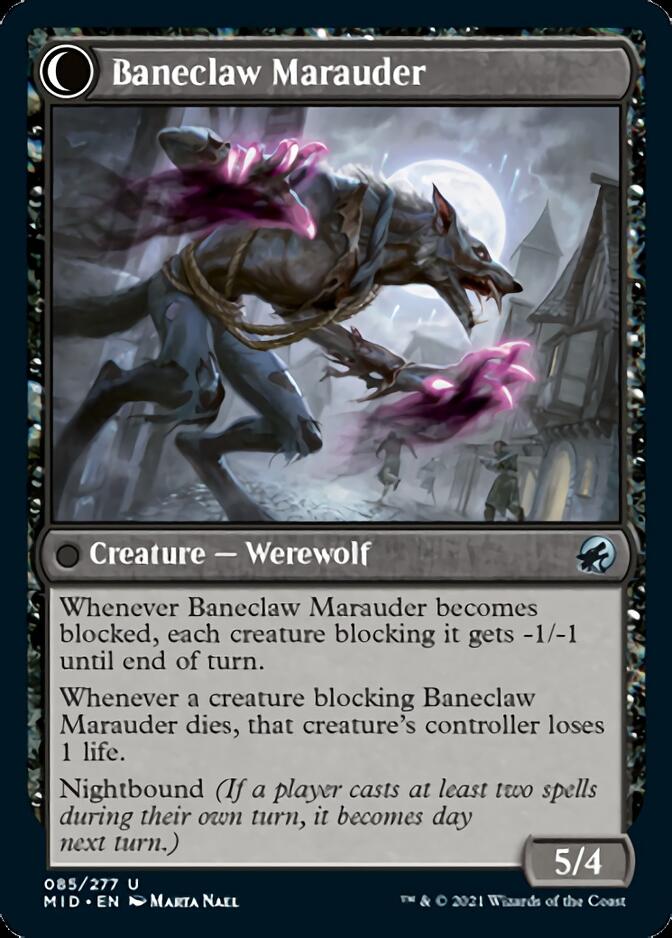 Scélérat du Baneblade // Maraudeur griffe-de-fléau [Innistrad : Chasse de minuit]