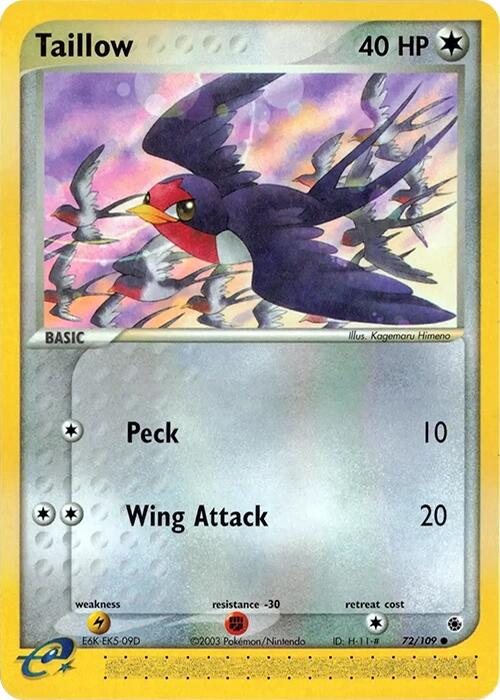 Taillow (72/109) [EX: Rubí y Zafiro]
