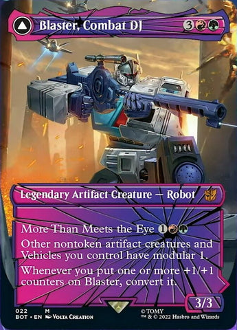 Blaster, DJ de combate // Blaster, Animador de moral (Shattered Glass) [Transformers]