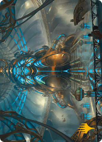 Tarjeta de arte de Aether Refinery (Símbolo de Planeswalker estampado en dorado) [Serie de arte de Modern Horizons 3]