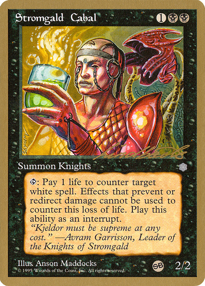 Cabal de Stromgald (Leon Lindback) (SB) [Pro Tour Collector Set]