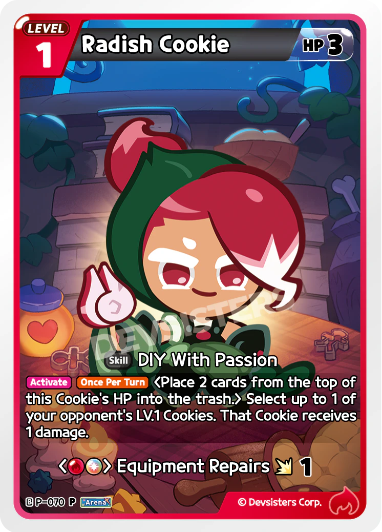 Image for Radish Cookie (P-070) (P) - CookieRun: Braverse TCG
