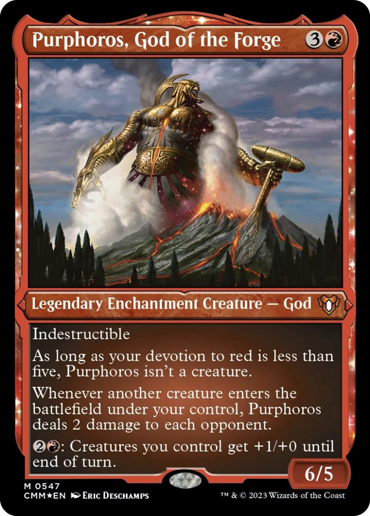 Purphoros, Dieu de la Forge (gravure à l'acide) [Commander Masters]