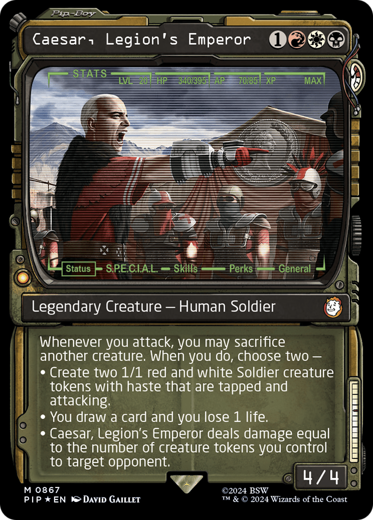 Caesar, empereur de la Légion (vitrine) (carte brillante texturée) [Fallout]
