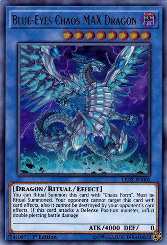 Dragon Chaos MAX aux Yeux Bleus [LED3-FR000] Ultra Rare