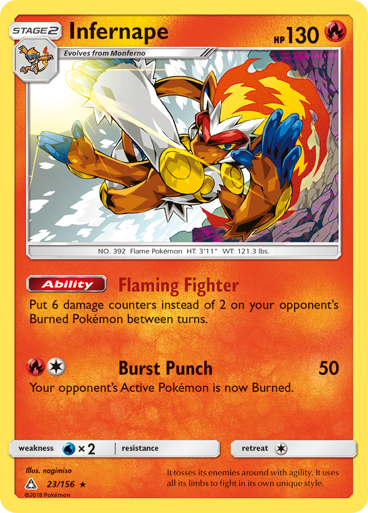 Infernape (23/156) [Soleil et Lune : Ultra-Prisme]