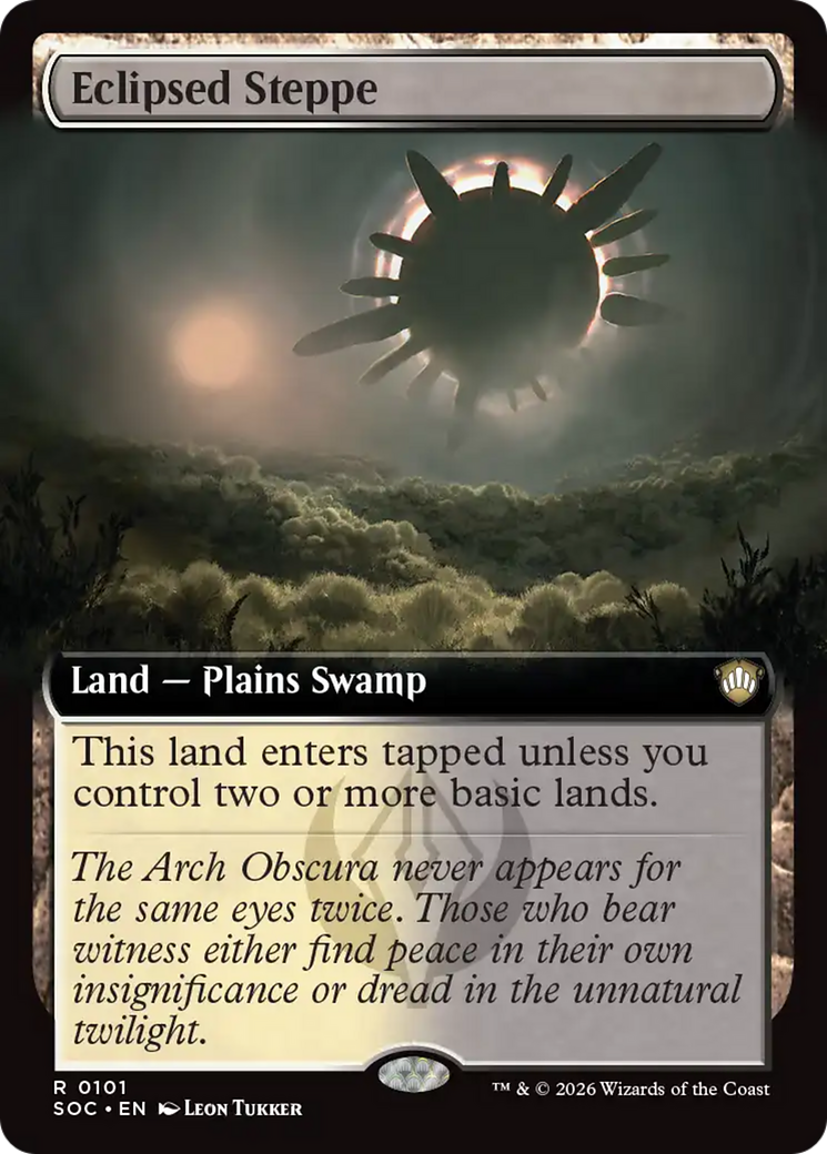 Estepa eclipsada (arte extendido) [Commander: Secretos de Strixhaven]