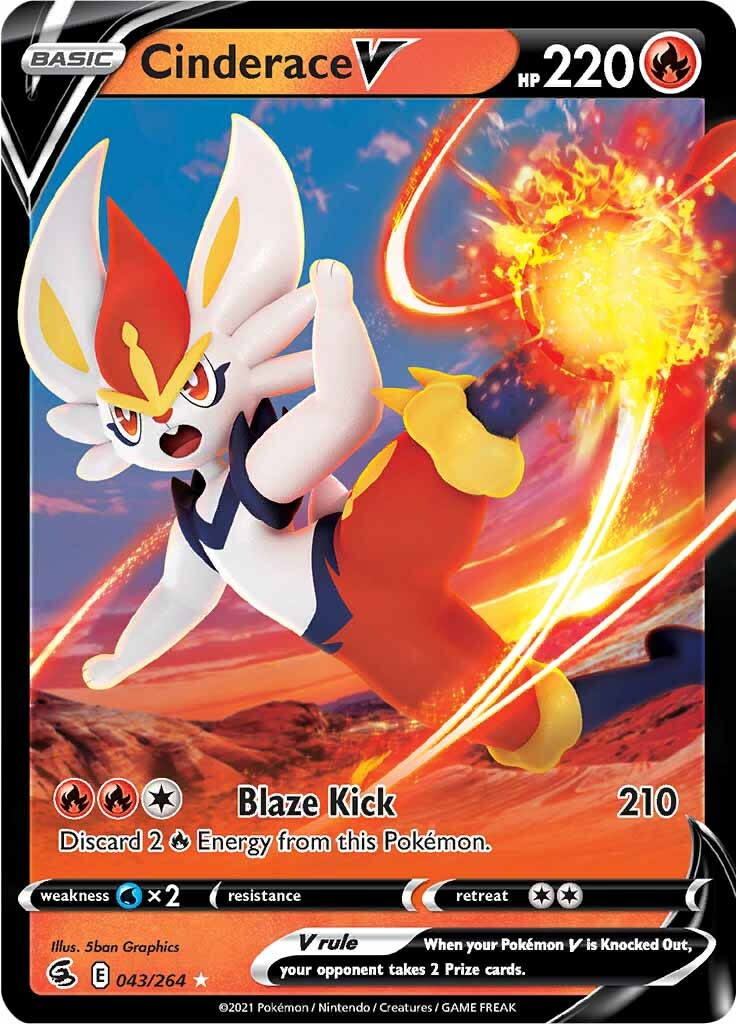 Cinderace V (043/264) [Espada y Escudo: Golpe Fusión]