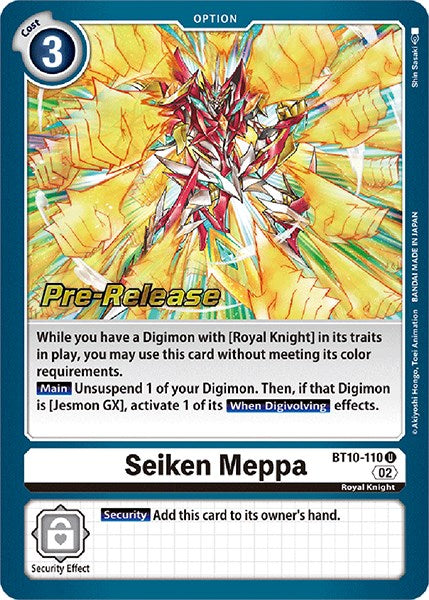 Seiken Meppa [BT10-110] [Cartas de pre-lanzamiento de Xros Encounter]